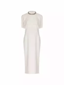 Платье миди с кристаллами Roland Mouret, белый