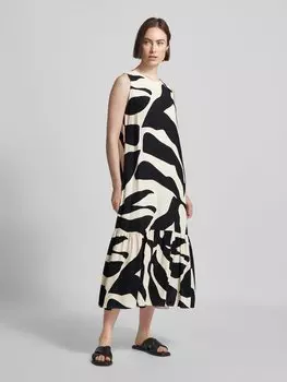 Платье миди с круглым вырезом горловины модель 'Quolly' Someday, черный