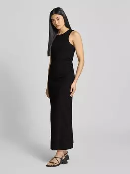 Платье миди с круглым вырезом горловины модель 'IRA' Selected Femme, черный