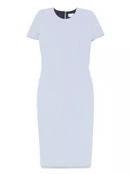 Платье миди с круглым вырезом Victoria Beckham, синий