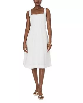 Платье миди с квадратным вырезом Birdie FRENCH CONNECTION, белый