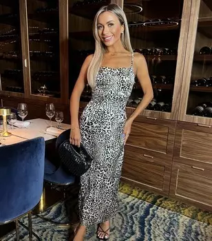 Платье миди с леопардовым принтом AX Paris AX Paris, мультиколор