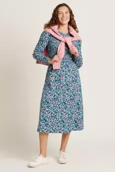 Платье миди с леопардовым принтом Brakeburn, синий