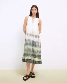 Платье миди с лямкой халтер Tintoretto, цвет Verde