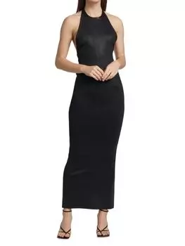 Платье-миди с лямкой на бретельках Alexander Wang, черный