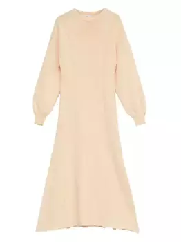 Платье миди с манжетами на рукавах Rodebjer, нейтральный