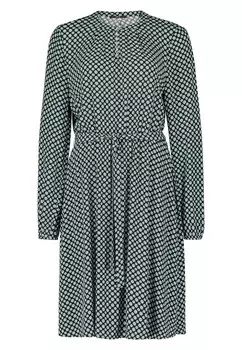 Платье миди с минимальным принтом Zero, синий