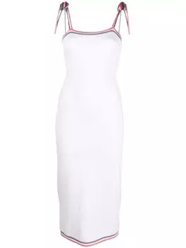 Платье миди с монограммой FENDI, белый