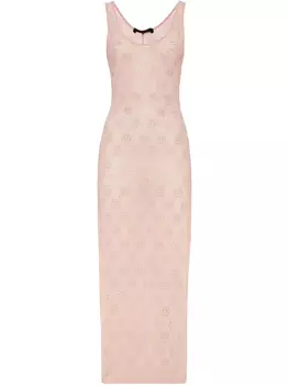 Платье миди с монограммой Philipp Plein, розовый