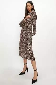 Платье миди с накидкой на спине Coast, мультиколор