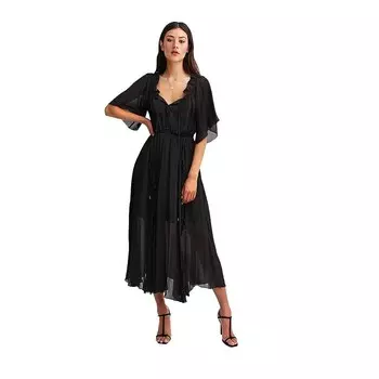 Платье миди с оборками Amour Amour Belle & Bloom, черный