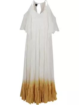Платье миди с оборками PINKO, белый