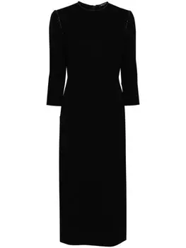 Платье миди с отделкой бисером Fabiana Filippi, черный