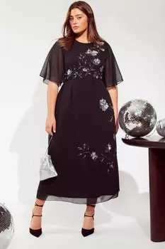 Платье миди с отделкой Curve Friends Like These, черный