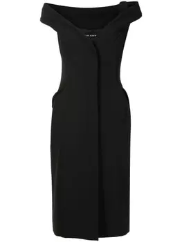 Платье миди с открытыми плечами Gloria Coelho, черный