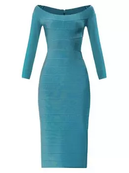 Платье миди с открытыми плечами Herv Lger