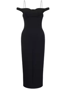 Платье миди с открытыми плечами Philosophy Di Lorenzo Serafini, черный