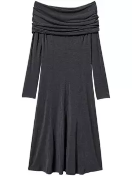 Платье миди с открытыми плечами TWINSET, серый
