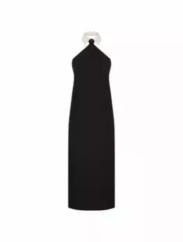 Платье миди с открытыми плечами Valentino Garavani, черный