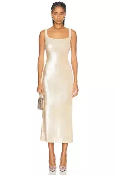 Платье миди с пайетками от Marianna Ceci L'Academie, цвет Blush Nude