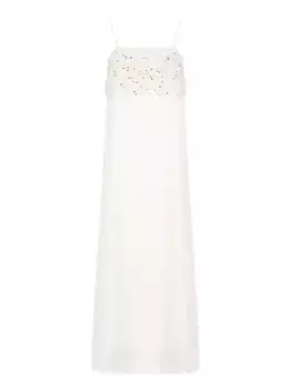 Платье миди с пайетками Peserico, белый