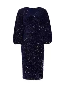 Платье миди с пайетками The Robin Elie Tahari, цвет moonstone