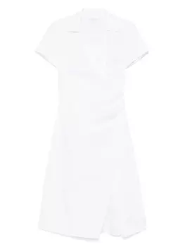 Платье-миди с перекрещивающимися рукавами Patrizia Pepe, белый