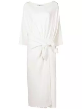 Платье миди с перекрученной деталью Gloria Coelho, белый