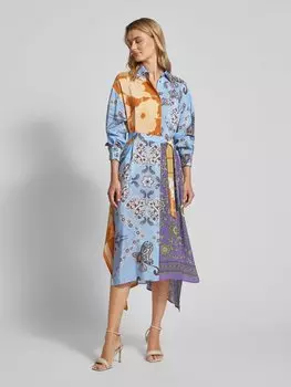 Платье миди с планкой на пуговицах, модель «SAMARIA» Weekend Max Mara, светло-голубой