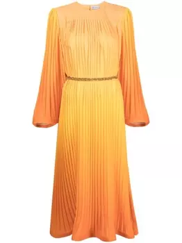 Платье миди с плиссировкой и эффектом градиента Rowen Rose, оранжевый