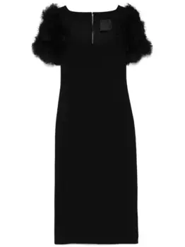 Платье миди с помпонами Givenchy, черный