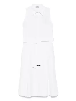 Платье миди с поясом Herno, белый
