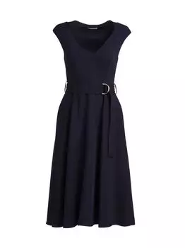 Платье миди с поясом и поясом Shalbee Halston