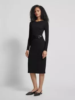 Платье миди с поясом модель 'MADILYN' Lauren Ralph Lauren, черный
