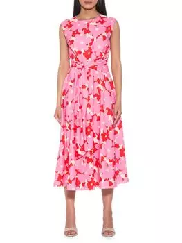 Платье миди с поясом Paris Alexia Admor, цвет Pink Multi