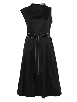 Платье миди с поясом Peserico, черный