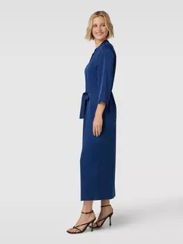 Платье миди с потайной застежкой на пуговицы Windsor, синий
