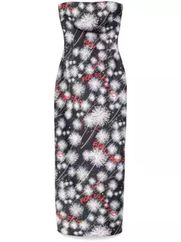Платье миди с принтом Alessandro Enriquez, черный