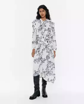 Платье миди с принтом Bimba y Lola, серый