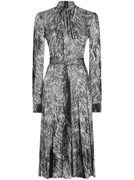 Платье миди с принтом Dolce & Gabbana, черный