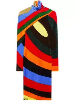 Платье миди с принтом Iride PUCCI, оранжевый