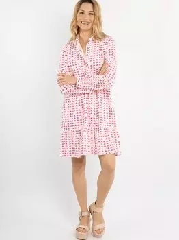 Платье миди с принтом Izia, розовый