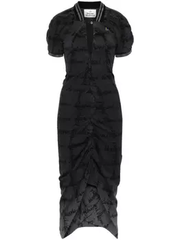 Платье миди с принтом логотипа Vivienne Westwood, синий