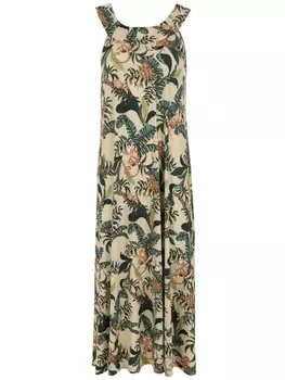 Платье миди с принтом Lygia & Nanny, бежевый