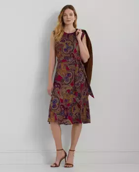 Платье миди с принтом пейсли Lauren Ralph Lauren, цвет Multicolor