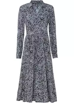 Платье миди с принтом Rainbow, черный