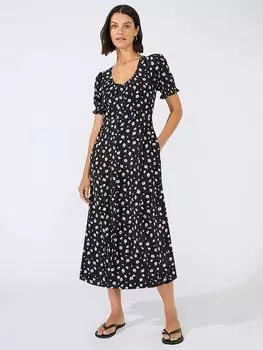 Платье миди с принтом Ro&Zo Petite, черный