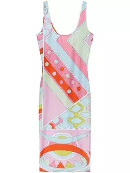 Платье миди с принтом Vivara PUCCI, синий