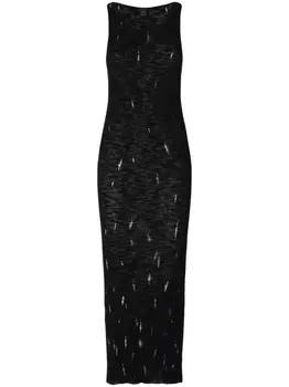 Платье миди с прорезями PINKO, черный