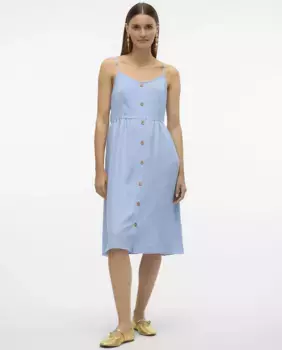 Платье миди с пуговицами Vero Moda, синий